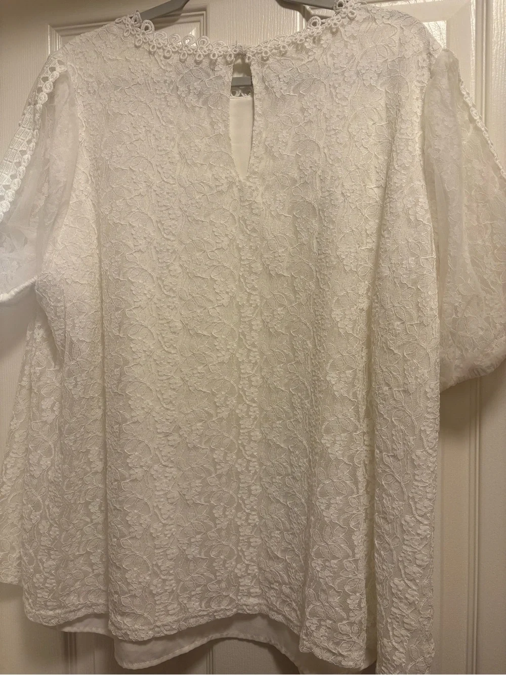 Torrid Ivory Lace Crochet Top - Picture 4 of 5